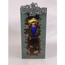 DIY 북엔드 미니어처 책 스탠드 입체 조립 책꽂이 북눅, TGB03 매직하우스