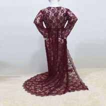만삭 드레스 대여 촬영 원피스 사진 의상 소품 화이트, wine red+M