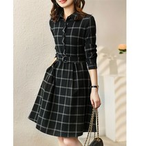 리더스타 카라넥 당일발송 캐주얼 오버핏 가을 원피스 긴팔원피스 여성원피스 미디원피스 롱원피스