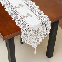 야자수 테이블 러너 빈티지 식탁 매트 180x34cm 식탁러너 테이블러너 러너 레이스러너 미니테이블보 식탁레이스 레