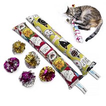 WayvPoint 38cm(15인치) 2개 팩 (라지) - 고양이 장난감 키티 킥 스틱 키커 대형견 마일라 크링클 볼 5개 포함