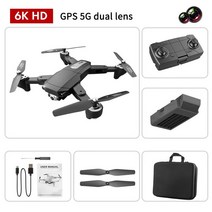 GPS RC 무인 항공기 4K 카메라가 장착 된 UAV PROFESIONAL QUADROCOPTER FPV 고정 높이 접이식 무인 공중 차량 QUADCOPTER, 5G 2cam6K 1battery|체코
