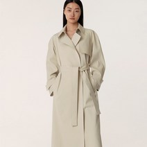 킨더살몬 SS23 Flap Trench Coat Egg-Shell