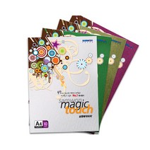 (삼원) 매직터치 A4 180g 10장(1팩) 단면 머메이드지 OA 용지, 1팩, 45(파랑색)
