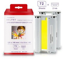 6 인치 컬러 잉크 카트리지 용지 KP36IN Canon Selphy CP900 CP910 CP1000 카세트, KP-72IN