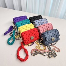 도두리 DIY 미니망스티치 뜨개질 코바늘 가방만들기 동영상제공, 샤인 핑크레이디, 1개