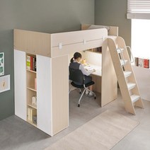 e스마트 하우스 양문수납형 벙커침대 매트포함, 메이플