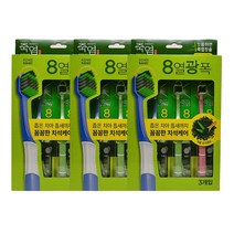 죽염 8열광폭 치아사이 치석케어 차콜 초극세모, 3입, 3개