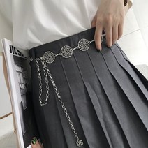 Jk 스커트 벨트 여성 패션 체인 금속 벨트 장식 스커트 허리 체인 바지 체인 액세서리 Ins 패션 여름
