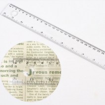 투명 돋보기 30cm 플라스틱 자 인치 겸용 30센티 학용품 사무용품 학교 준비물