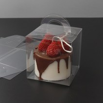 투명 손잡이 선물 상자(8.5cm) 10개 / 캔들 석고방향제 diy 포장 케이스