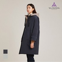 올리비아로렌 VVOLIVIA 퀼팅 후드 롱 점퍼_VVCKAWW9161
