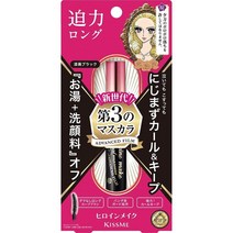 KISSME HEROINE MAKE 롱 앤 컬 마스카라 어드밴스 필름 01 제트 블랙 324377, 1 Count (Pack of 1), Black