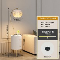 무선충전협탁 무선 충전 화이트 스탠드 램프 소형 미니멀리스트 수납 침대 옆 테이블 원형 모던 나치티, 03 White USB warm light