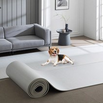 휴팡 15T PVC 셀프 롤매트 강아지매트 미끄럼방지 슬개골보호 애견매트 140cm * 1m, 스트라이프 울 그레이