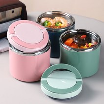 보온도시락 휴대용 스테인리스 국컵 티포트 보온통 도시락 싱글 국담기 밀봉된 죽컵 북유럽스타일의 아침 컵 T04-핑크 스테인리스 내피 1L, T05-그린색 스테인리스 내피 1L