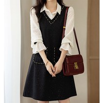 패션시그널 셔츠 레이어드 블링블링 원피스