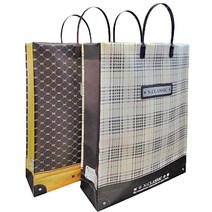 attizone PP 쇼핑백 비닐쇼핑백 PP비닐쇼핑백 단체행사쇼핑백, 체크 PP 쇼핑백