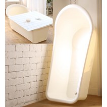 반신욕조 대형어른욕조 어른아이공용 덮개 풀세트 국내생산 가정용 이동, 아이보리