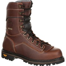 조지아부츠 Georgia Boot AMP LT 로거 로우 힐 방수 작업 부츠 사이즈 9(W) 303021, 8.5 Wide, Brown, Brown
