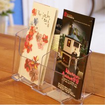 4단 브로슈어 POP 카달로그 수납 매거진랙, 1단-2칸, 1개