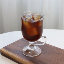 유리 아이리쉬 커피 240ml VV 커피 컵 손잡이 잔