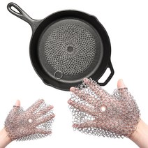 스텐 수세미 철 무쇠팬 세척 올스텐 스텐링 원형 그물 링수세미 주방 세척솔, 2p