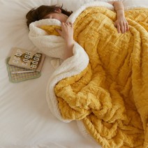 [IT JUNG] 부드러운 꽈배기 양털이불 200 x 150Cm 다용도담요