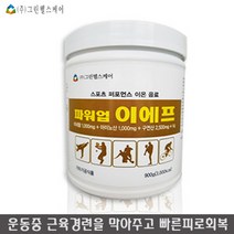 그린헬스케어 파워업 이에프 통900g 구연산 BCAA 전해질 지구력 단백질 헬스 보충제 기타헬스보조제, 1통, 900g