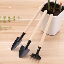 가꾸기 꽃삽 모종삽 세발갈퀴 화분관리 텃밭 3종 모종삽세트 미니 분갈이 정원가꾸기 정원꾸미기 화단 세트 용품 원예 도구 생활용품 식물용품 용품세트, 미니원예도구 3종세트