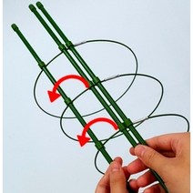 식물집사그루토 원형 식물지지대 덩쿨식물지지대 지주대, 75cm ×2개