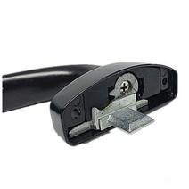 루버창 방충망 터닝도어손잡이 철물점 히든 이중잠금, 다크 그레이 왼쪽