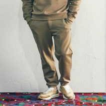 헤지스 베이지 퍼피자수 면혼방 밴딩팬츠 HZPA1C002I2