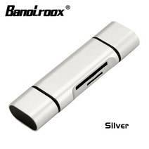 블랙박스sd카드리더기 microsd 멀티 c타입 유심칩 2 개몫 3 in 1 카드 판독기 유형C마이크로 USBOTG usb 어댑터 마이크로 SD 메모리 SDSDXC TF, sliver