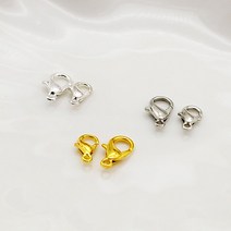 랍스타 랍스터고리 개고리 2size 연결고리 후크 부자재 레진 악세사리 키링 팔찌 목걸이 만들기 열쇠고리, 03 : 실버소형