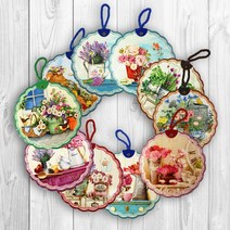 crover 보테니컬 도자기냄비받침 손잡이형 냄비받침, 랜덤발송