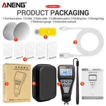 ANENG CG01 코팅 두께 게이지 디지털 백라이트 LCD 측정기 자동차 페인트, CG01 with box