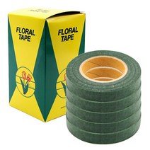 attizone 꽃테이프 플라워테이프 4색 종이, 12개, 녹색
