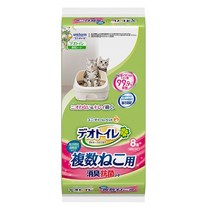 유니참 데오토일렛 고양이 소취 항균 패드 다묘용 8매, 단품