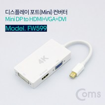 서비스프로 미니 디스플레이 포트 멀티 허브 컨버터 (HDMI＋VGA＋DVI), FW599