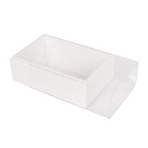 투명 직사각 슬리브 1구 박스 ( 화이트 ) F