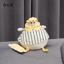 귀여운 뚱뚱한 덴마크 갈매기 인형 쿠션 베개, 파자마 세트(라지 ) 옐로우(인형 미포함), Mcm