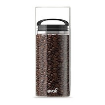 Best PREMIUM Airtight Storage Container for Coffee Beans Tea and Dry Goods - EVAK - Innovation that, 1, Black Gloss Handle