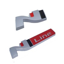 S11 현대 엠블럼 N-LINE 뱃지 스티커, 바디챔버 대형레드