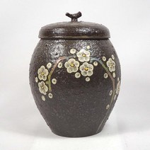 거친옹기잡곡단지4.5k((5종 매화 민들레 수국 연문 해바라기 중 택1) 쌀독 소금항아리 엑기스저장, 매화.4.5k