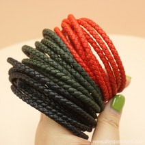 동서스토어 레자매쉬끈(4 5 6mm) 키링 팔찌 만들기 DIY재료 가죽끈, 27.다크그레이4mm_1야드