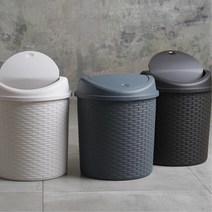 사무실분리수거함 라탄쓰레기통20l 오피스텔 자취템, 브라운