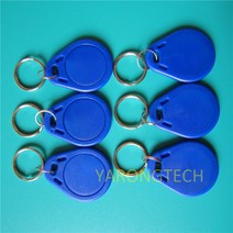 MIFARE 클래식 1K RFID 태그 호텔 잠금 키용 ABS ISO 14443A 열쇠 고리 13.56mhz 10 개 팩, 푸른, 10개