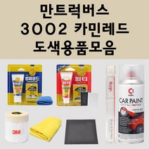 만트럭버스 3002 카민레드 주문 자동차 붓펜 카페인트 도색 스프레이 퍼티 컴파운드 차량용, 만트럭버스:종이사포 2000방, 1개