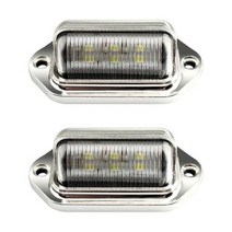 팰리세이드사이드스텝 카니발사이드스텝 4세대 자동차 번호판 램프 12 24V 트럭 트레일러 6LED 꼬리 단계 사이드 실버 6500K 방수, 호주+2PCS